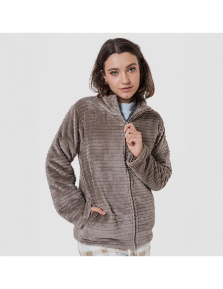 Sudadera terciopelo Raya lisa