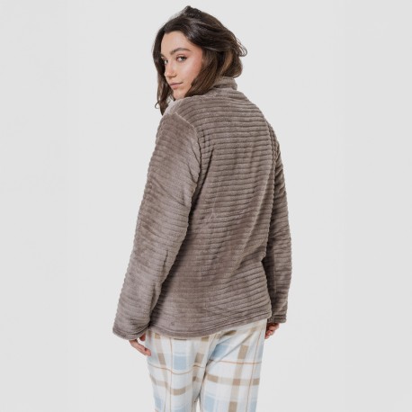 Sudadera terciopelo Raya lisa