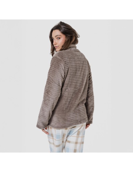 Sudadera terciopelo Raya lisa