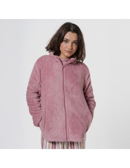 Sudadera coral mujer