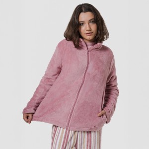 Sudadera coral mujer