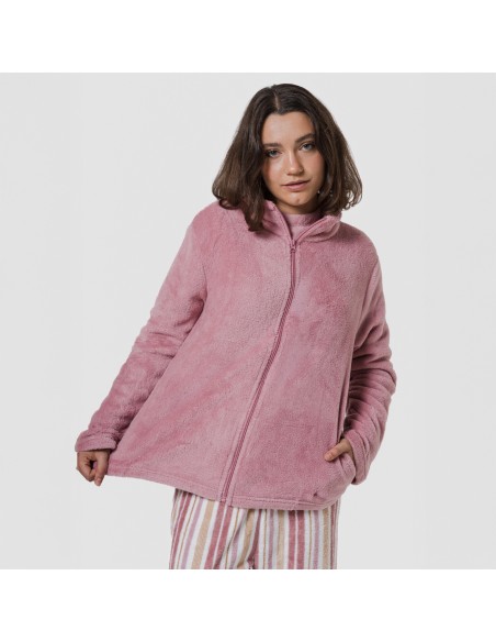 Sudadera coral mujer