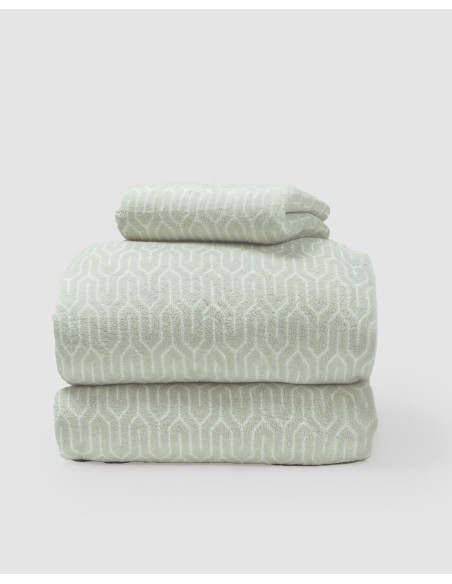 Juego de sábanas coralina Yolanda verde