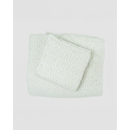 Juego de sábanas coralina Yolanda verde