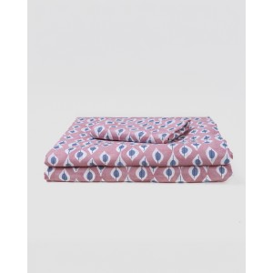 Juego de sábanas algodón Concha malva