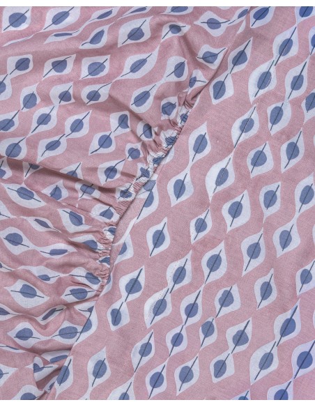 Juego de sábanas algodón Concha malva