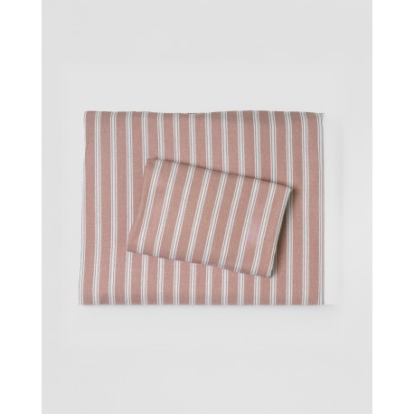 Juego de sábanas franela Raya Marsella rosa keike