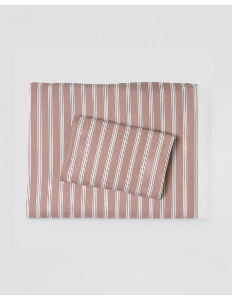Juego de sábanas franela Raya Marsella rosa keike