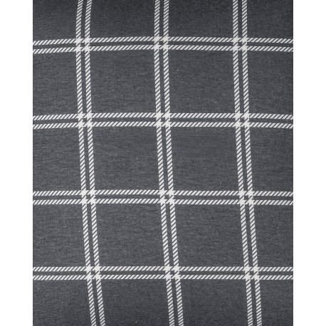 Juego de sábanas franela Cuadro Nitari gris claro