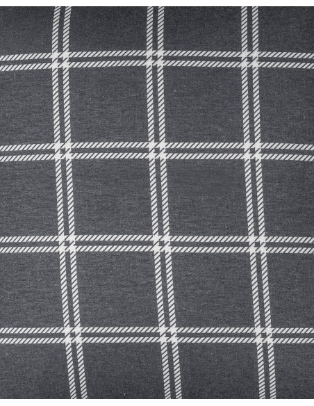 Juego de sábanas franela Cuadro Nitari gris claro