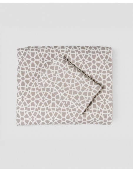 Juego de sábanas franela Galisteo gris claro