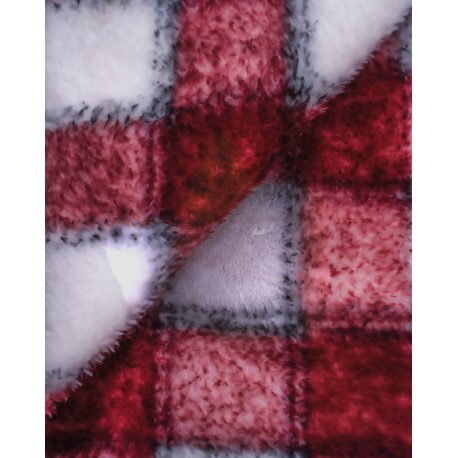 Manta coral Cuadro Gustavo burdeos