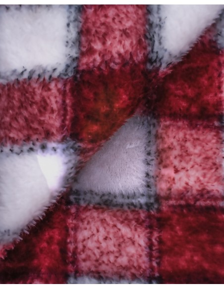 Manta coral Cuadro Gustavo burdeos