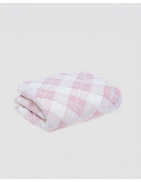 Manta coral Cuadro Guima rosa