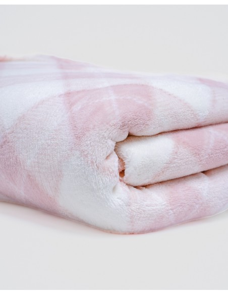 Manta coral Cuadro Guima rosa