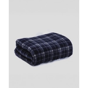 Manta coral Cuadro Brais azul marino