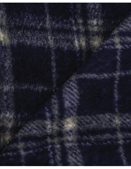 Manta coral Cuadro Brais azul marino