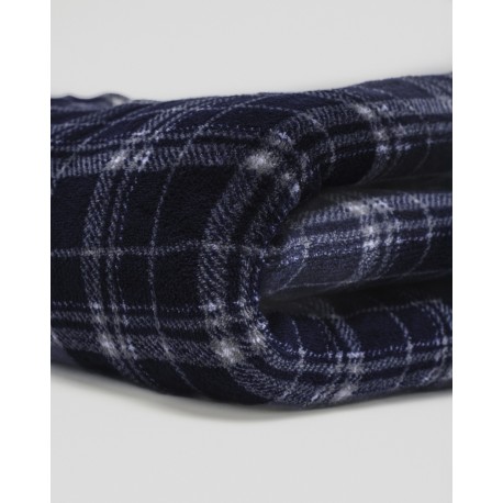 Manta coral Cuadro Brais azul marino