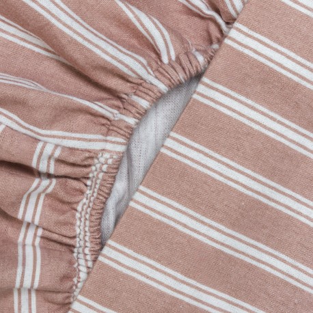 Juego de sábanas franela Raya Marsella rosa keike