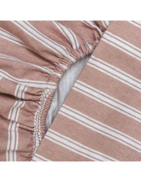 Juego de sábanas franela Raya Marsella rosa keike