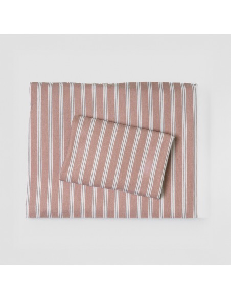 Juego de sábanas franela Raya Marsella rosa keike