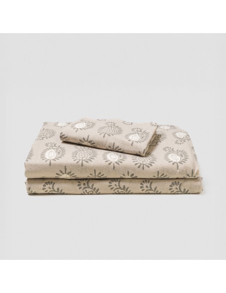 Juego de sábanas franela Indonesia verde