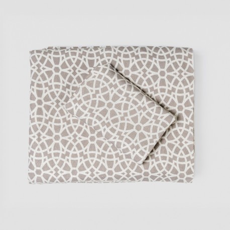 Juego de sábanas franela Galisteo gris claro