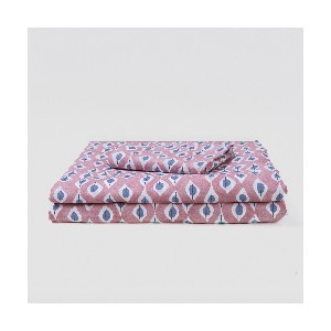 Juego de sábanas algodón Concha malva