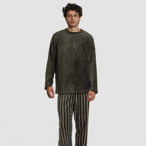 Pijama coral hombre Raya Beatrice verde 2