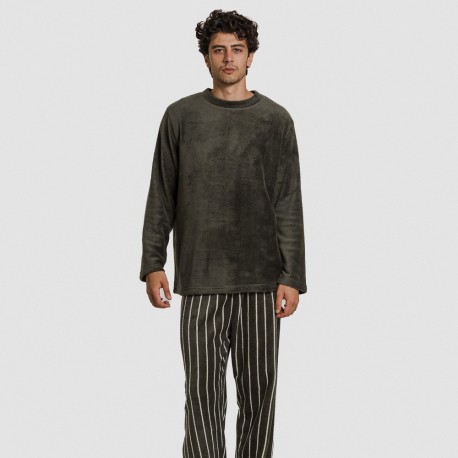 Pijama coral hombre Raya Beatrice verde