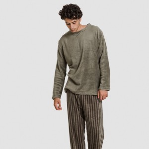 Pijama coral hombre Raya Vinicius verde cacería