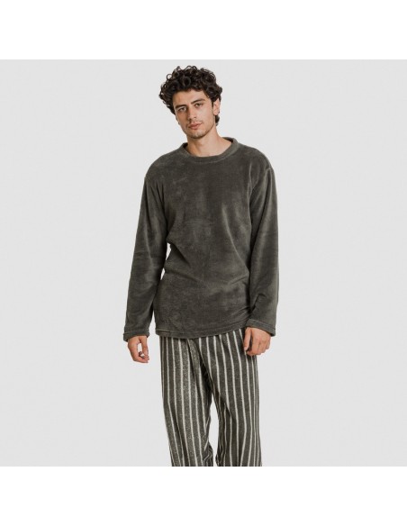 Pijama coral hombre Raya Albert verde cacería