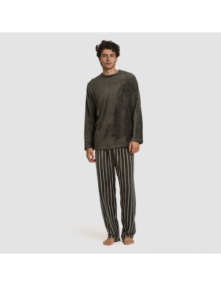 Pijama coral hombre Raya Beatrice verde