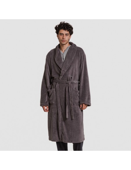 Bata coral hombre lisa