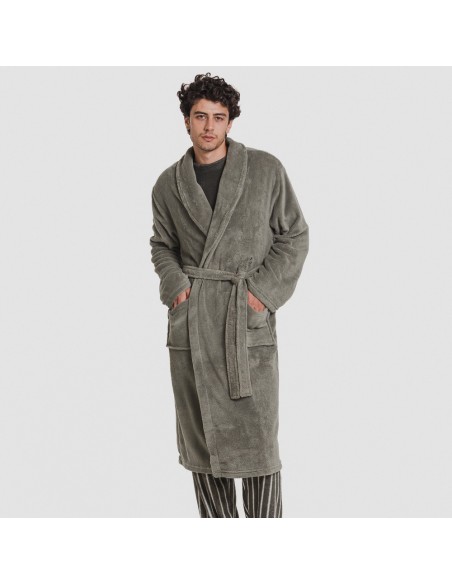 Bata coral hombre lisa