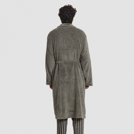 Bata coral hombre lisa