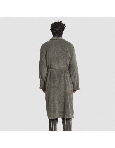 Bata coral hombre lisa