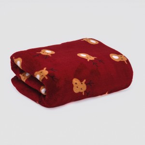 Manta coral Tatin burdeos