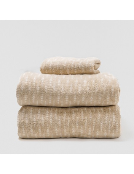 Juego de sábanas coralina Espiga topo