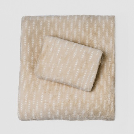 Juego de sábanas coralina Espiga topo