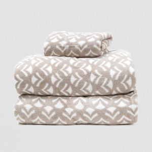 Juego de sábanas coralina Etea gris claro