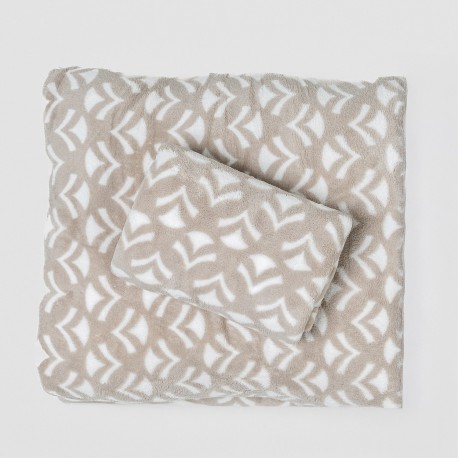 Juego de sábanas coralina Etea gris claro