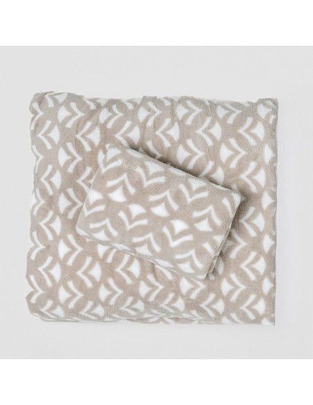 Juego de sábanas coralina Etea gris claro