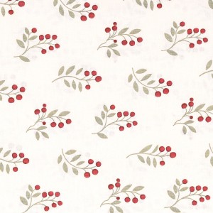 Juego de sábanas algodón Acebo verde seco - burdeos 2