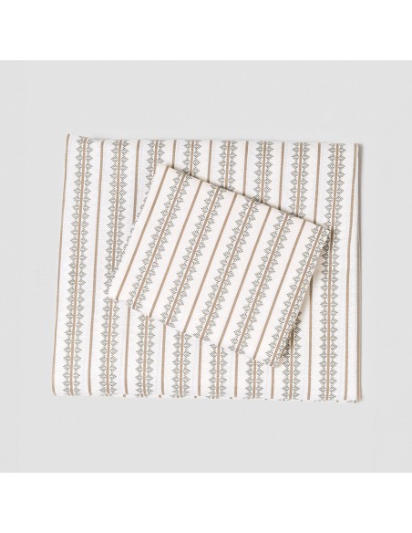 Juego de sábanas algodón Alrubia verde seco