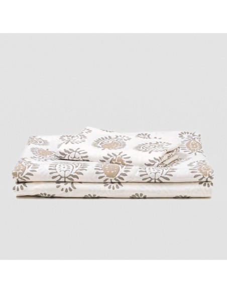 Juego de sábanas algodón Indonesia verde