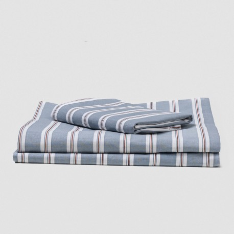 Juego de sábanas algodón Johan indigo