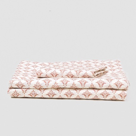 Juego de sábanas algodón Morocco rosa keike