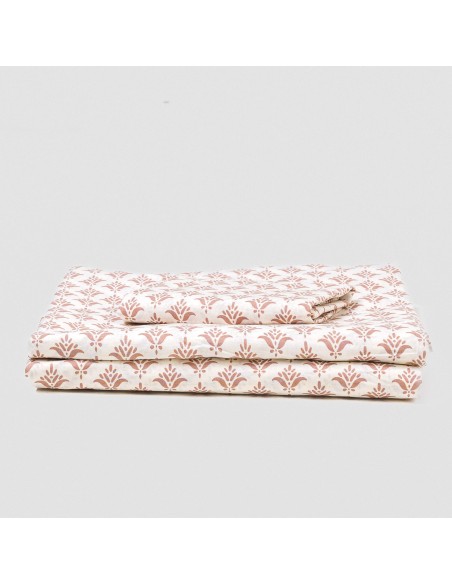 Juego de sábanas algodón Morocco rosa keike