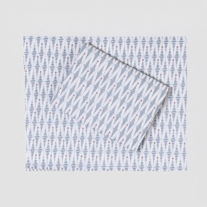 Juego de sábanas algodón Noruega azul verdoso